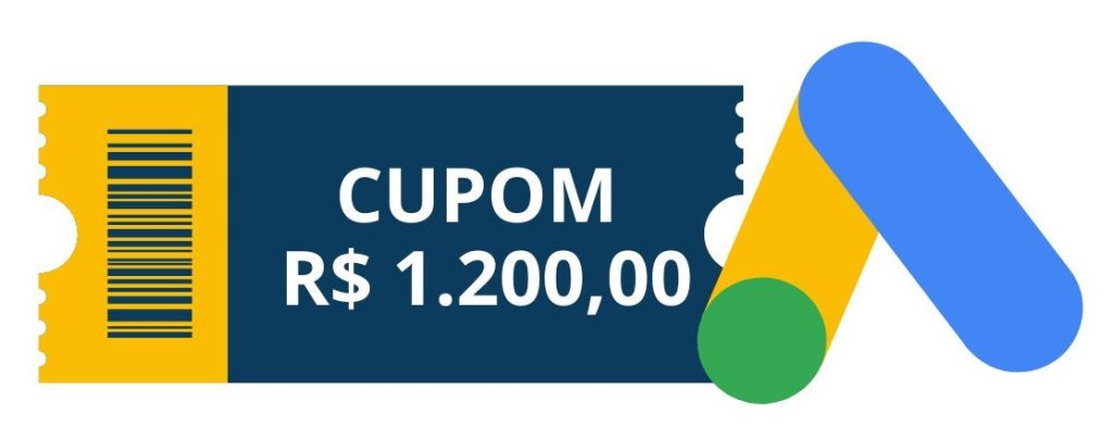 Cupom de R$1200 no Google Ads